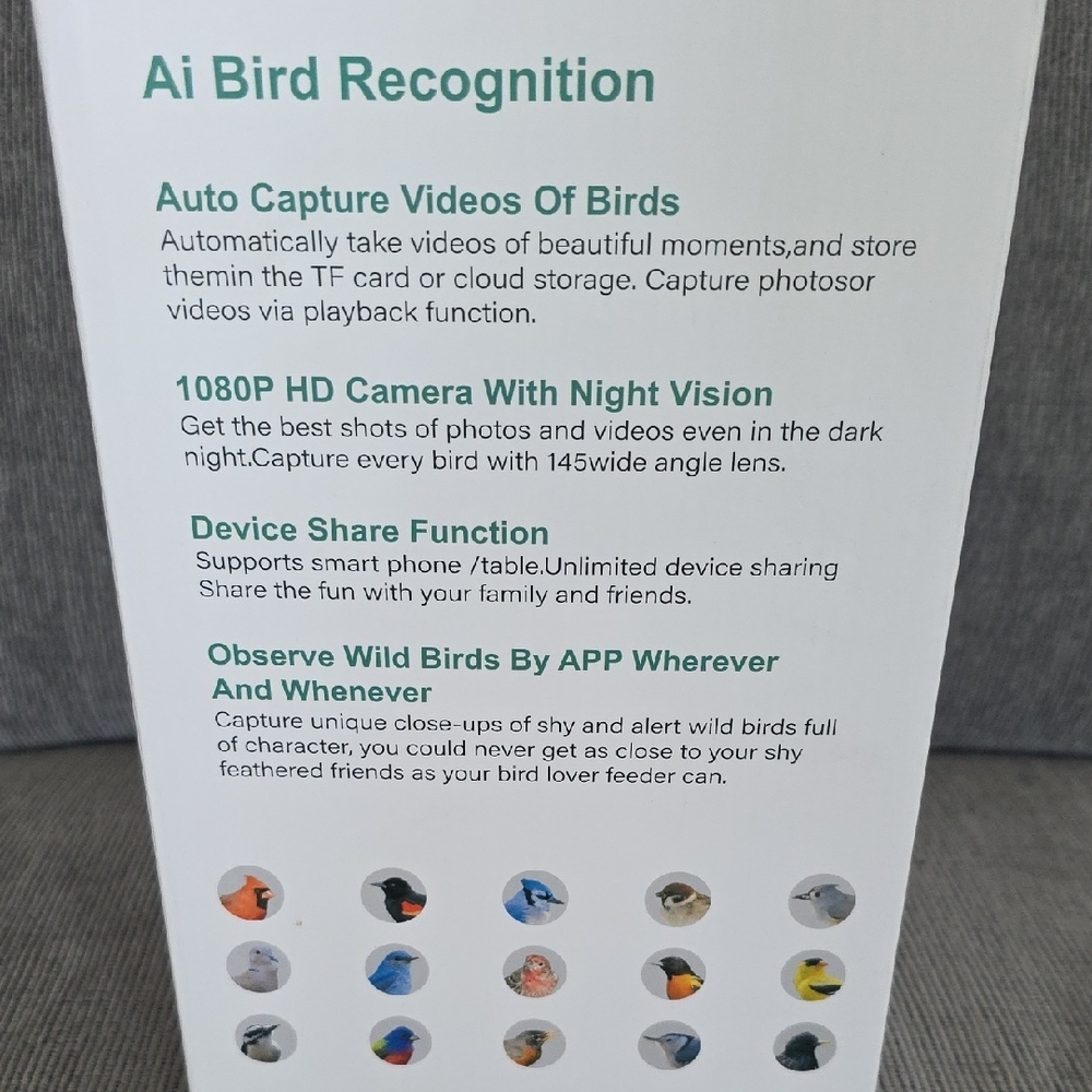 Smart Bird Feeder Camera - Blue, New In Box - Picture 4 of 9